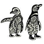 Cloisonne Penguin Pals Stamps
