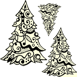 christmas tree stamp