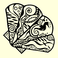 Cloisonné Shell or Seashell Rubber Stamp