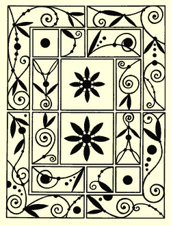 Cloisonné Mosaic Frame Rubber Stamp