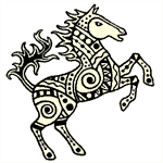 Cloisonne Pony Stamp