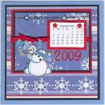 Hetty's Snowman Calendar Card